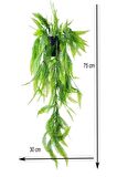 Yapay Çiçek Siyah Saksıda Sarkan Çiçek Boston Fern 