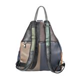 SİA ÇANTA HAKİKİ DERİ  PARÇALI YAMALI KALİTELİ  İŞÇİLİK ŞIK TASARIM ASTARLI ÇOK GÖZLÜ KADIN SIRT ÇANTASI