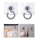 Microcase  Yapışkanlı 360° Döner Başlıklı Çok Amaçlı  Banyo Mutfak Eşya Vb. Kanca Askılık- BEYAZ AL4942 2 Adet