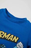 DeFacto Erkek Bebek Pijama Takımı Superman Penye Kısa Kollu Üst Şort C5204A524HSBE64