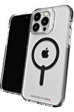 Gear4 Santa Cruz Snap Iphone 14 Pro Max Magsafe Kılıf-Şeffaf/Siyah D30