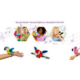 Peluş Ses Tekrarlı Hayvan Bileklik Aksesuar - Pembe Flamingo