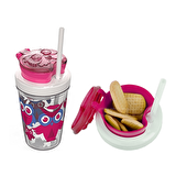 Bueno Snack Straw Pınk 350 ml - 1000-0626  Çocuk Suluk