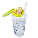 Bueno Snack Straw Robot Green 350 ml - 1000-0628 Çocuk Suluk