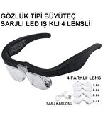 Nikula- Şarjlı Gözlük Büyüteç  4 Farklı Lens -11537dc