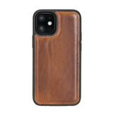 Apple iPhone 12 mini Uyumlu Deri Arka Kapak RST2EF Taba