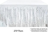Gümüş Metalize Masa Eteği 275x75 Cm – Kendinden Yapışkanlı