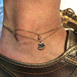 Deniz Kabuğu Taşlı Halhal