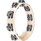 Meinl AE-ATA2S Artisan Ash Shell Steel Jingles 2 Rows 10\" Tamburin (Natural)