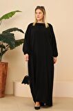Kadın Buyuk Beden Ayrobin Uzun Anne Elbise