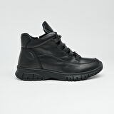 Hakiki Deri Fermuarlı Kadın Bot 