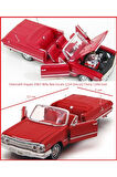 Chevrolet impala 1963 Klasik Model Araba 1:24 Diecast Koleksiyon 17x7cm Kapı Kaput Açılır