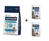 Advance Hindili Kısırlaştırılmış Kedi Maması 1,5 kg + 2 Advance Hindili Kısır Kedi Pouch Yaş Maması 85 Gr