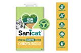 SanicatNatura Activa Vegetal Litters 10 Litre Geri Dönüştürülmüş Bitkisel Topaklanan Kedi Kumu