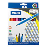 MILAN 06121212 ÜÇGEN GÖVDE KEÇELİ KALEM - 12 Lİ