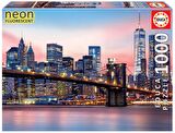 Educa 1000 Parça Brooklyn Köprüsü Neon Karanlıkta Parlayan Puzzle