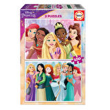 Educa Çocuk Puzzle 2X100 Parça Disney Princess 19298
