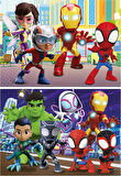 Educa 4-6 Yaş 2x48 Parça Erkek Çocuk Spidey ve İnanılmaz Arkadaşları Puzzle - Karton Eğitici Puzzle