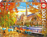 Educa 1000 Parçalık Sonbaharda Notre Dame Manzarası Puzzle - 19936