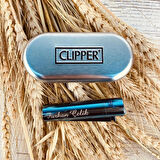 Isme Özel Clipper Çakmak Hediyelik Özel Kutulu Deep Blue