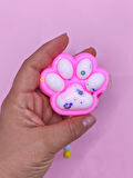 Pati Taba Squishy Kedi Pati Sıkma 7 cm Pullu Pati Sukuşi - Pembe