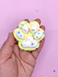 Pati Taba Squishy Kedi Pati Sıkma 7 cm Pullu Pati Sukuşi - Sarı