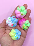 Mini Pati Taba Squishy Kedi Pati Sıkma 3,5 cm Pullu Pati Sukuşi - 4 adet