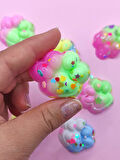 Mini Pati Taba Squishy Kedi Pati Sıkma 3,5 cm Pullu Pati Sukuşi - 4 adet