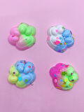 Mini Pati Taba Squishy Kedi Pati Sıkma 3,5 cm Pullu Pati Sukuşi - 4 adet