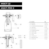 IK MULTI 1.5 ve MULTI PRO 2 için Yedek Nozzle Kiti - 2 Parça