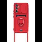 Newface Samsung Uyumlu Galaxy A36 Kılıf Zuma Kartvizitli Yüzüklü Silikon