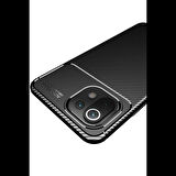 Newface Xiaomi Uyumlu Mİ 11 Lite Kılıf Auto Focus Karbon Kapak