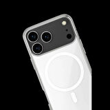 Newface iPhone 17 Pro Max Kılıf Magneticsafe Şeffaf Silikon - Şeffaf