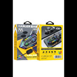 Karler Bass KRM2 RGB Motosiklet Sürücüleri İçin IPX6 Su Geçirmez Özellikli Kablosuz Bluetooth Kulaklık - Siyah