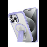 Newface iPhone 14 Pro Max Tork Magsafe Standlı Kapak - Lila