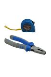 Kombine Ergonomik Pense 20cm,GS Optimus 5m/16ft. Metre Mavi Set1