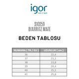 Igor Biarritz Mate Kadın Mat Siyah Sandalet