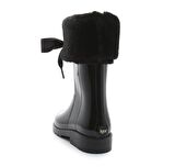 Igor W10239002 Kalın Topuklu İpli Su Geçirmez Siyah Mikrofiber Kız Çocuk Yağmur Çizmesi