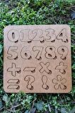 Eğitici Puzzle Eğitici Ahşap Puzzle Yapboz Rakamlar 