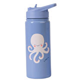 Pipetli Paslanmaz Çelik Matara- Suluk-Termos / 500ml - Mavi