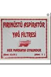 Universal Fırınüstü Aspiratör Elyaf Yağ Filtresi 5 Li Paket
