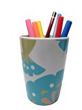 KALEMLİK MAVİ YAPRAKLI OFİS GERECİ 6X6X10CM 350ML
