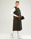 Kadın Deri Cepli Büyük Beden Yelek