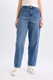 DeFacto Carrot Fit Yüksek Bel Bilek Boy Jean Yıkamalı Pantolon D8355AX24AUNM28