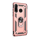 Gpack Huawei P30 Lite Kılıf Vega Standlı Yüzüklü MıknatıslıNano Glass