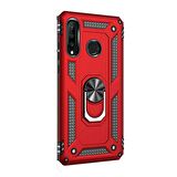 Gpack Huawei P30 Lite Kılıf Vega Standlı Yüzüklü MıknatıslıNano Glass