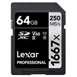 LEXAR 64GB 1667X 250MB/s SD Hafıza Kartı
