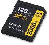 Lexar 128GB 2000X 300mb/sn UHS-II SDXC Hafıza Kartı