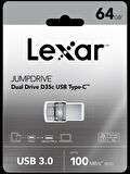 Lexar D35C 64 GB Usb Type C Çift Taraflı Şifreli OTG Flash Bellek