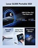 Lexar External 1TB 2000MB/S USB 3.2 Taşınabilir SSD HardDisk LSL500X001T